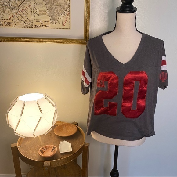 PINK Victoria's Secret Tops - PINK Indiana University Jersey Short Sleeve TShirt